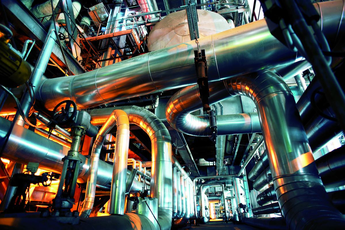 Tuyauteries et vannes d'une installation de process industriel